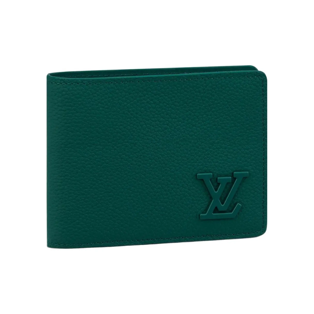 LOUIS VUITTON Multiple Cow Leather Wallet Men's Dark Green
