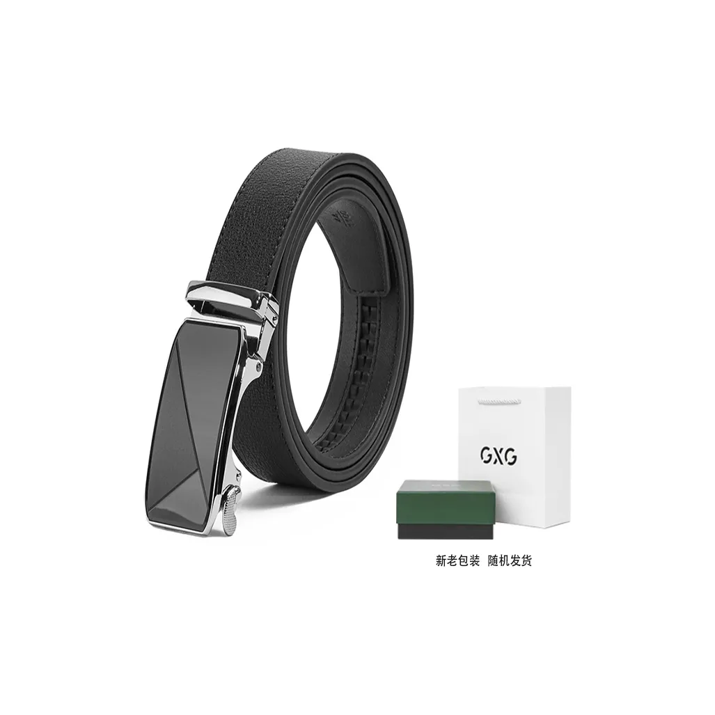GXG Leather Belts Men Black