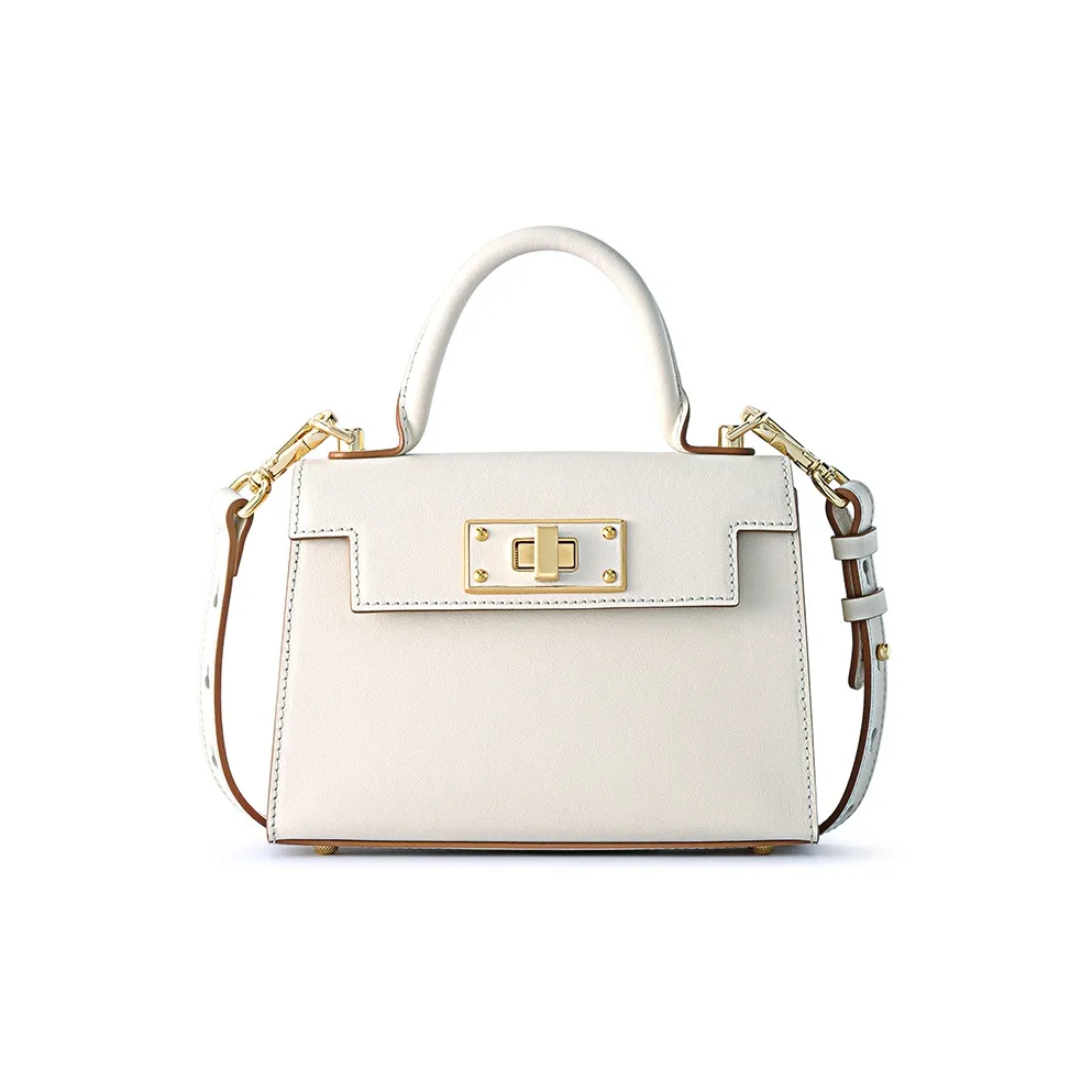 FION Cow Leather Crossbody Handbag For Women's Trumpets Women's Multicolor