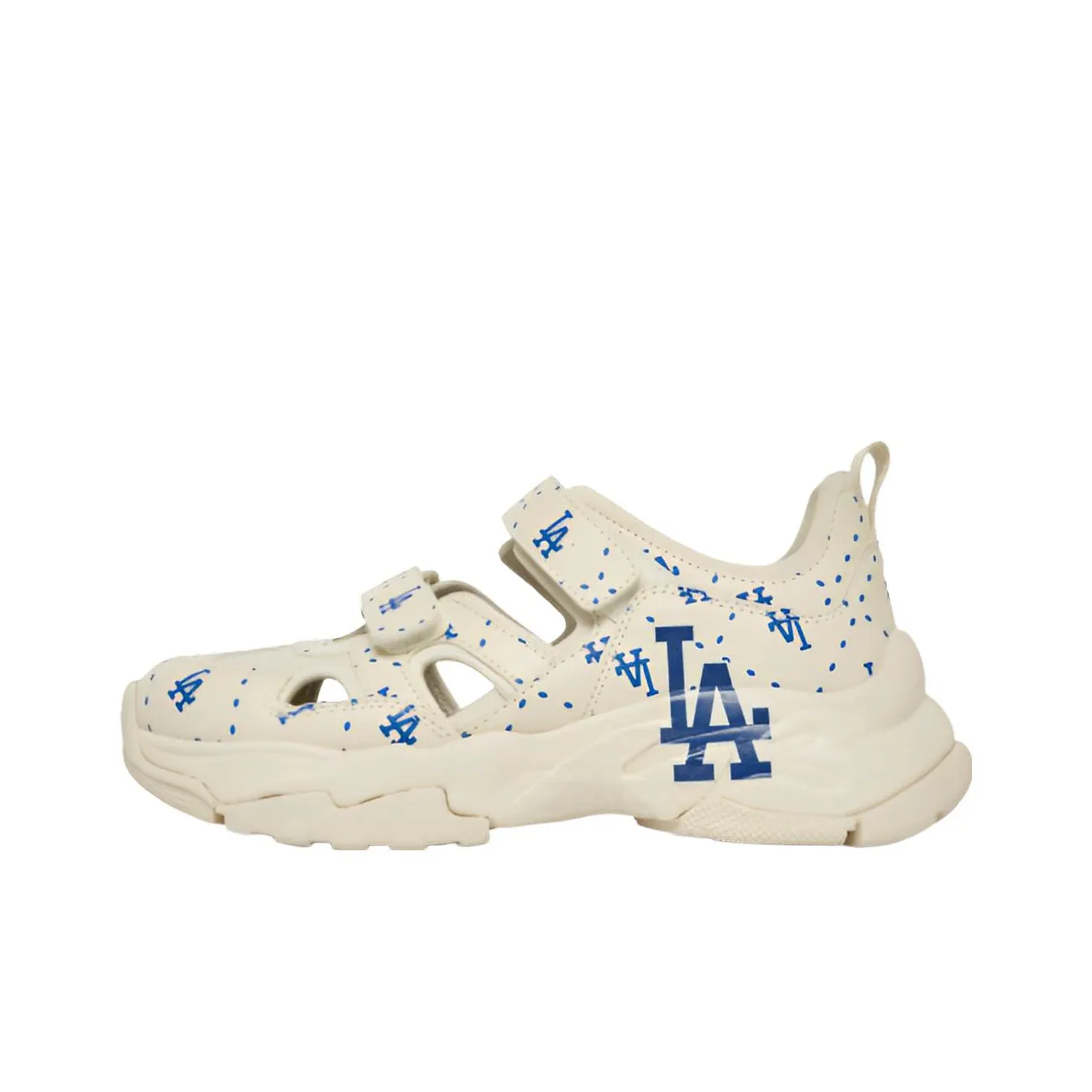 MLB Sandal Chunky Mask Street Style Logo Sports Sandals Unisex Beige Blue