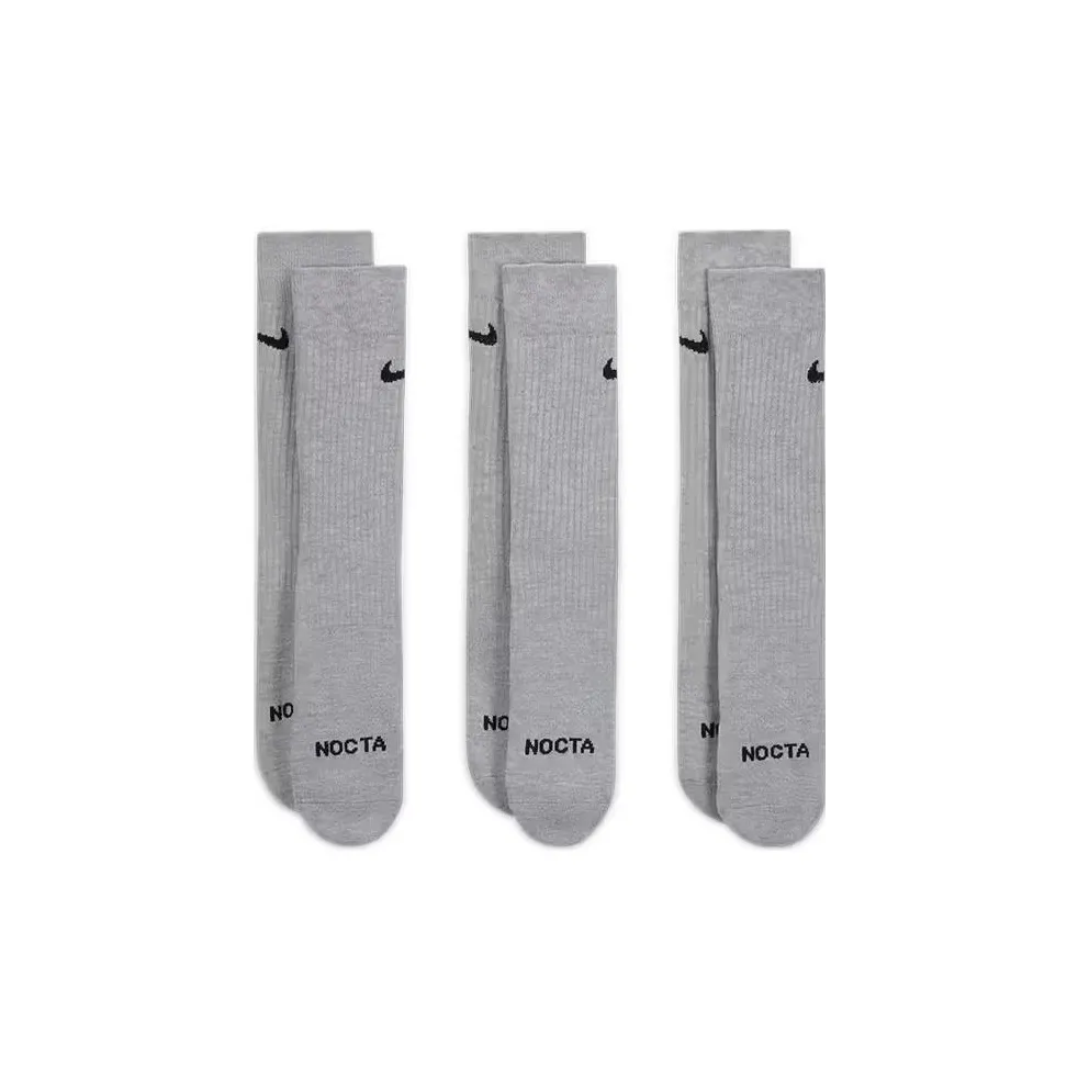 Nike X Nocta Crew Socks Set Of 3 Grey