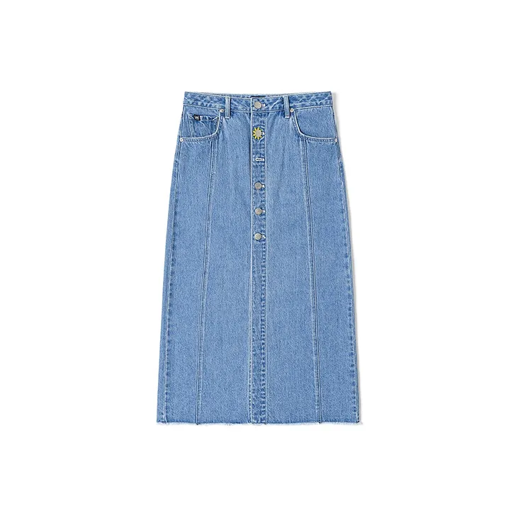 Lee Denim Long Skirts Women's Light Blue