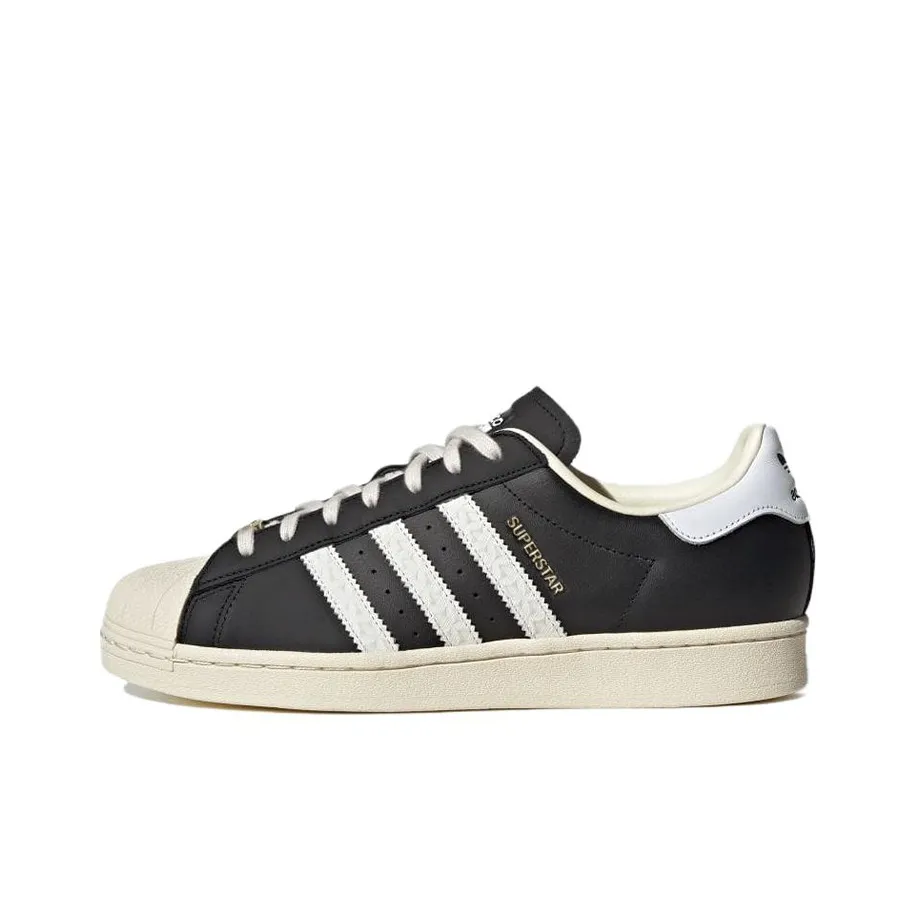 Superstar Adidas Originals 'Debossed Stripes Black Cream White'