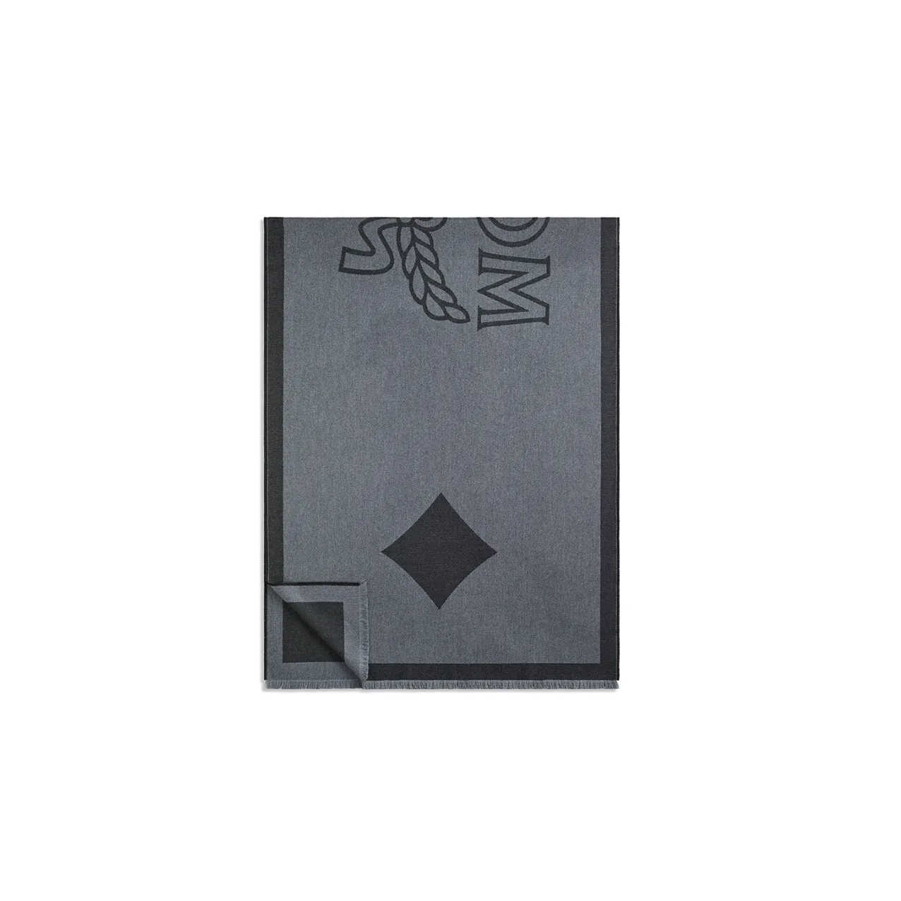 MCM Shawls Unisex Black Gray Color