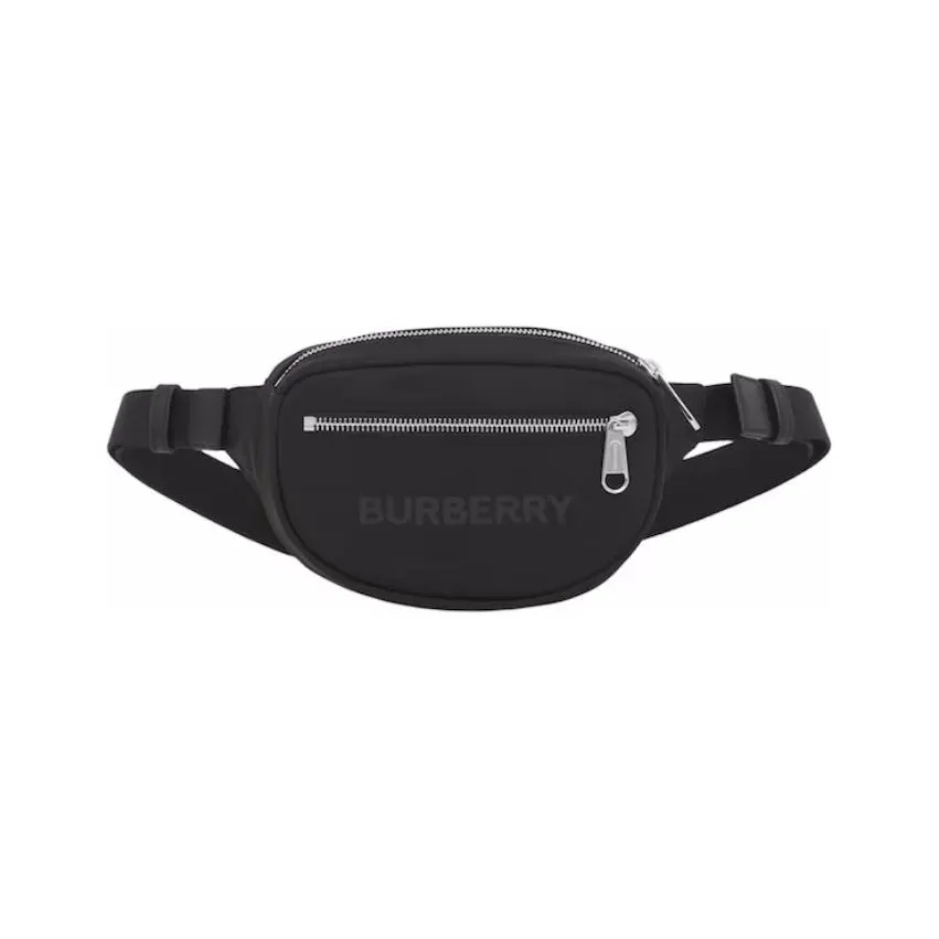 Burberry Logo Print Nylon Cannon Bum Bag Small Black