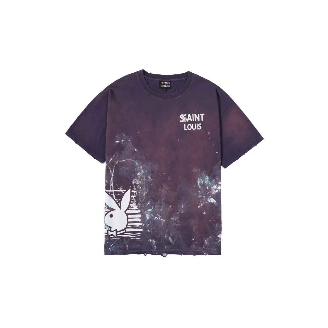 Playboy X SSSAINT LOUIS SSSAINT LOUIS X Playboy Co branded Series T Shirts Unisex Purple