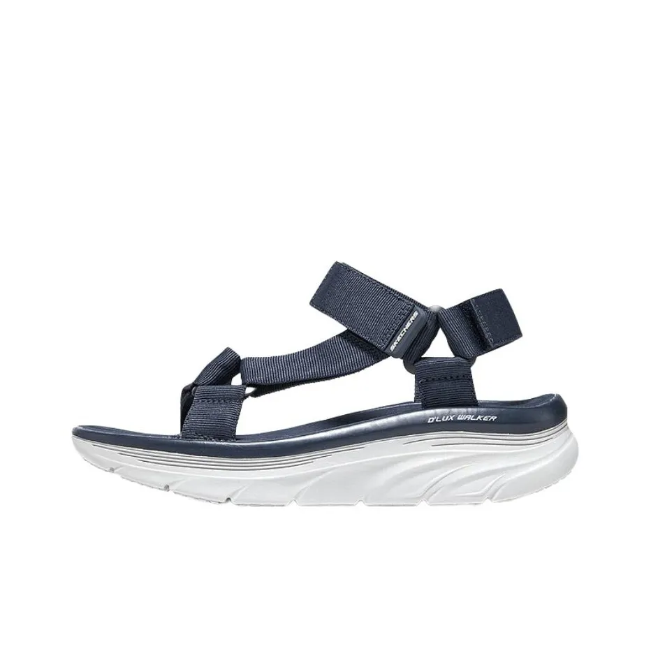 Skechers D'lux Walker Пляжные сандалии Мужские Синие Белые