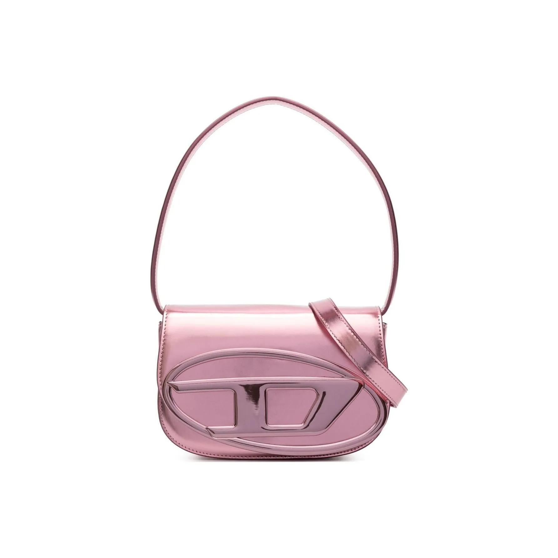 DIESEL Cow Leather 1DR Bag, Handbag, Shoulder Bag Women's Rose Pink