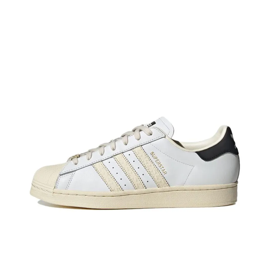 Adidas Superstar 'Debossed Stripes   Wonder White Black'