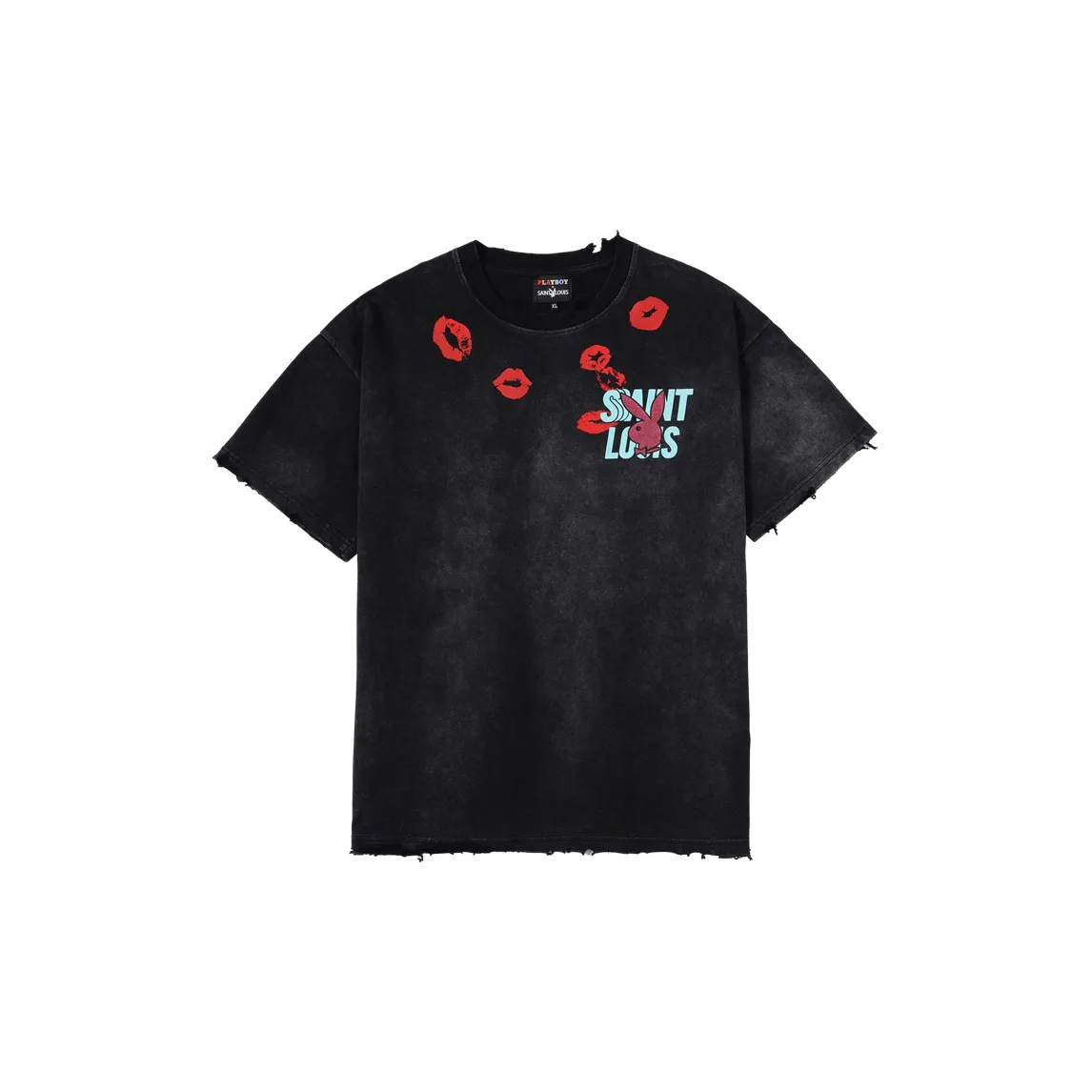 Playboy X SSSAINT LOUIS SSSAINT LOUIS X Playboy Co branded Series T Shirts Unisex Black
