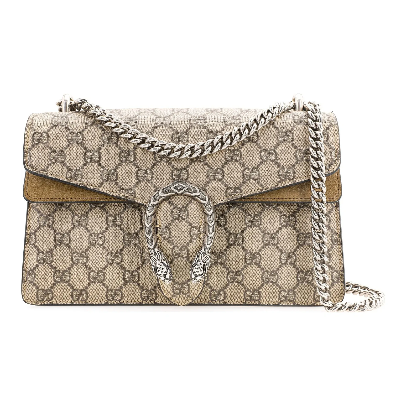 GUCCI Dionysus Canvas With Suede Crossbody Bag, Shoulder Bag Women's