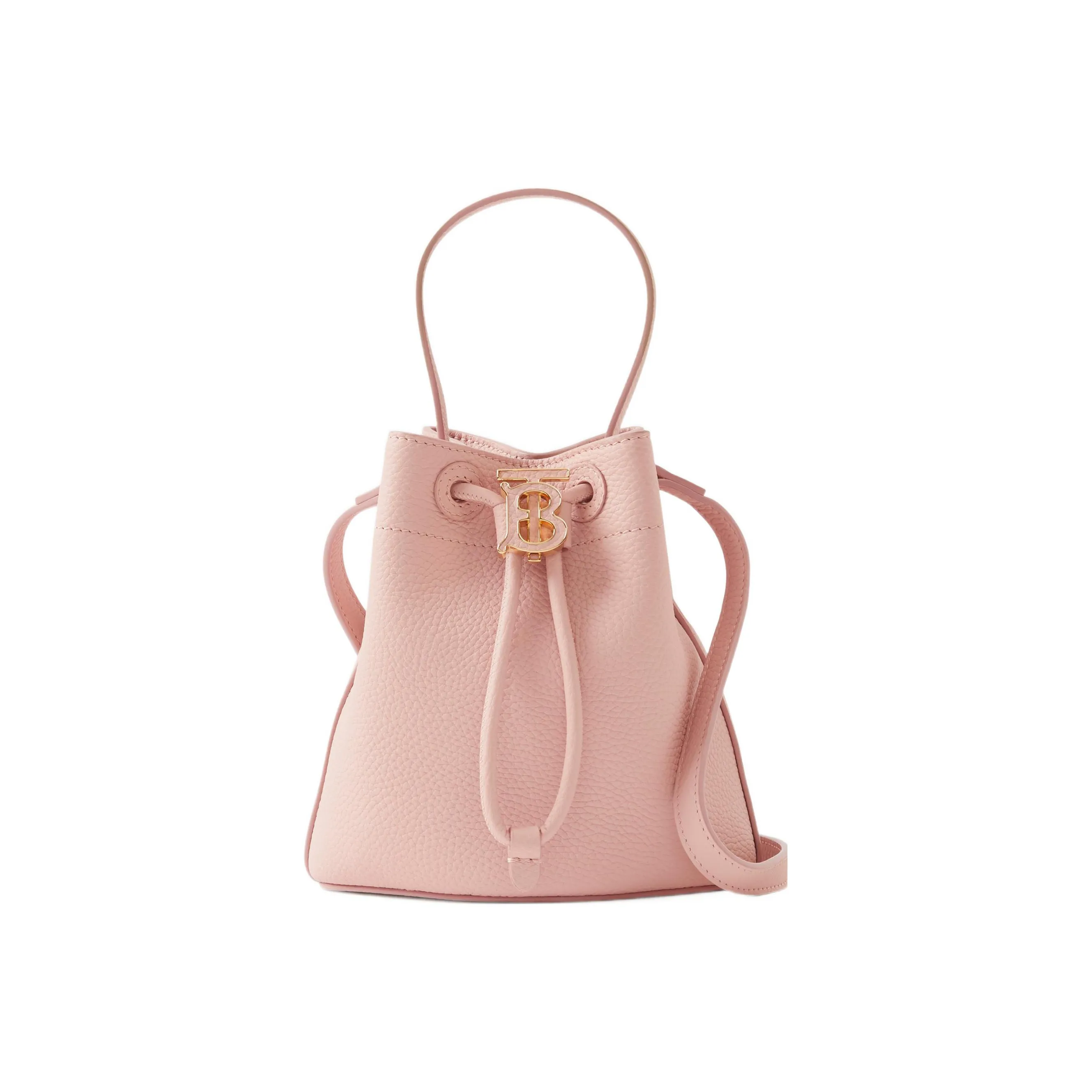 Burberry Calfskin Bucket Bag, Shoulder Bag, Crossbody Bag, Handbag Mini Women's Dark Pink