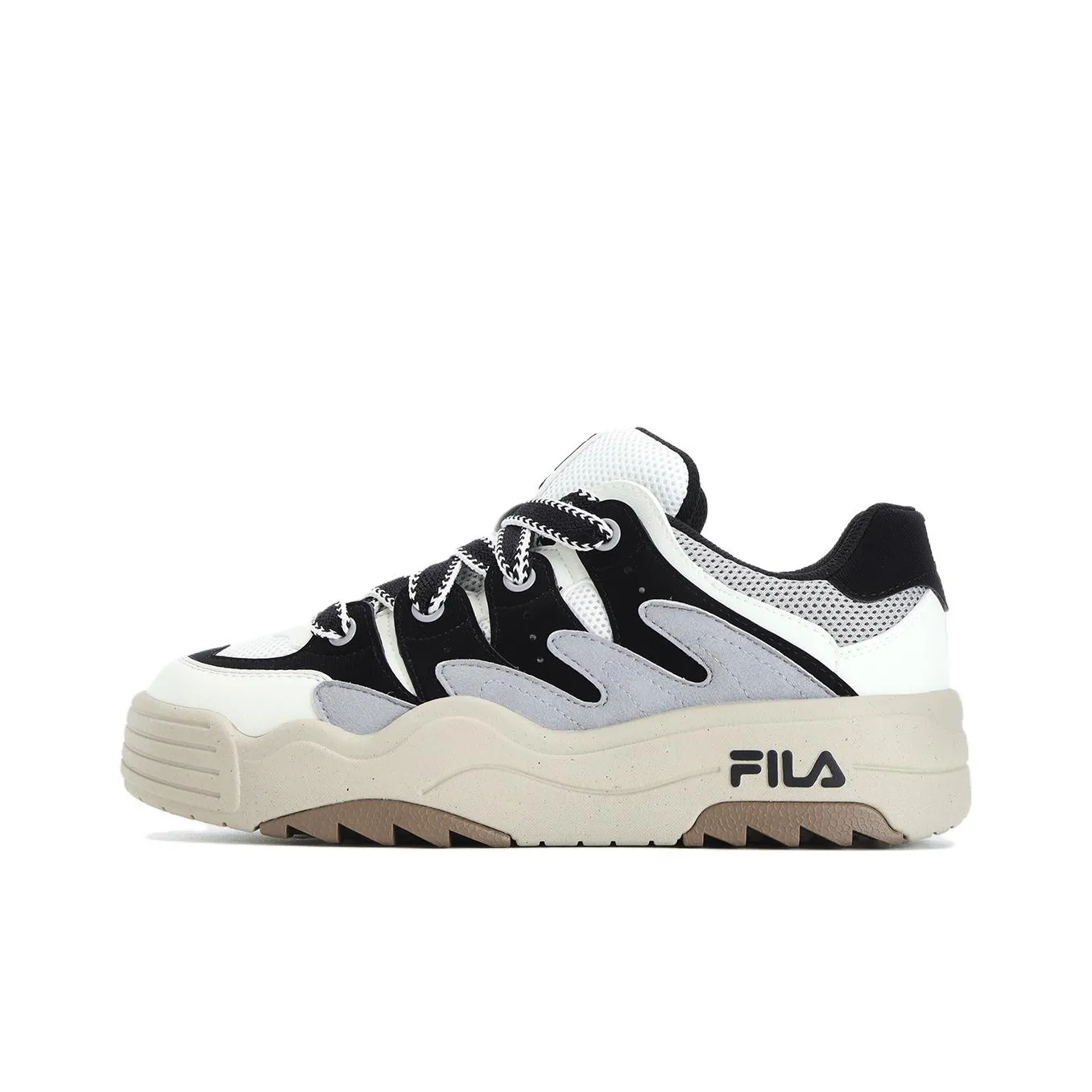 FILA Rosetta Colorful Обувь Амортизация Низкий Топ Скейтборд Кроссовки Женские Черный Белый Серый