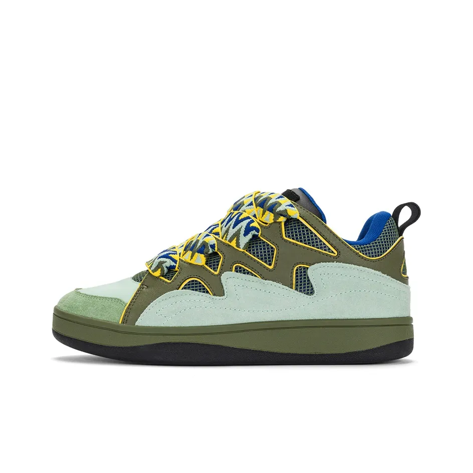 Kappa Low-Top Skateboard Shoes Unisex Green Blue