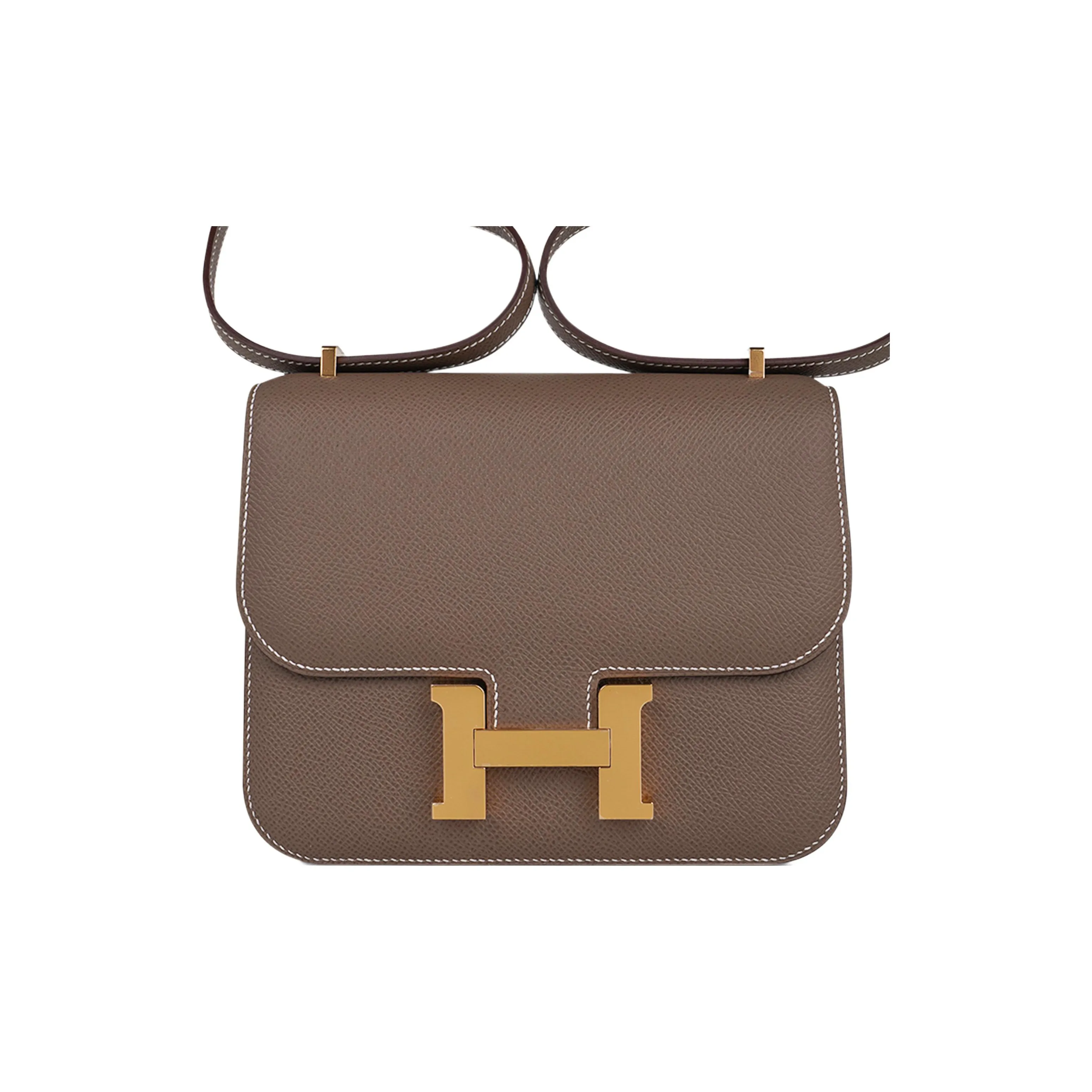HERMES Constance Epsom Leather KangKang Shoulder Crossbody Bag Mini Women's 18 Etoupe Elephant Gray