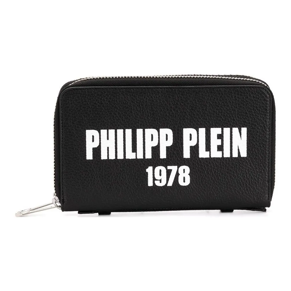 PHILIPP PLEIN Кожа Клатч Монета Кошелек Кошелек Мужской Черный