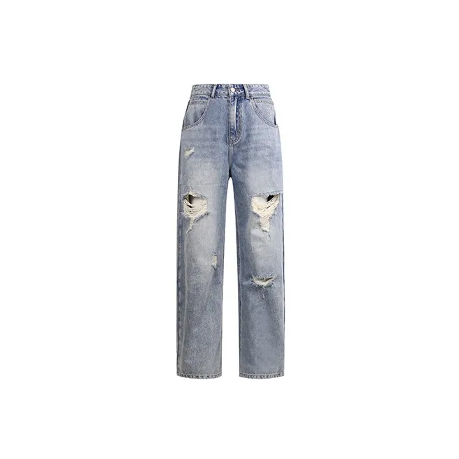 Valeria Obbaco Spring And Summer Jeans Unisex Blue
