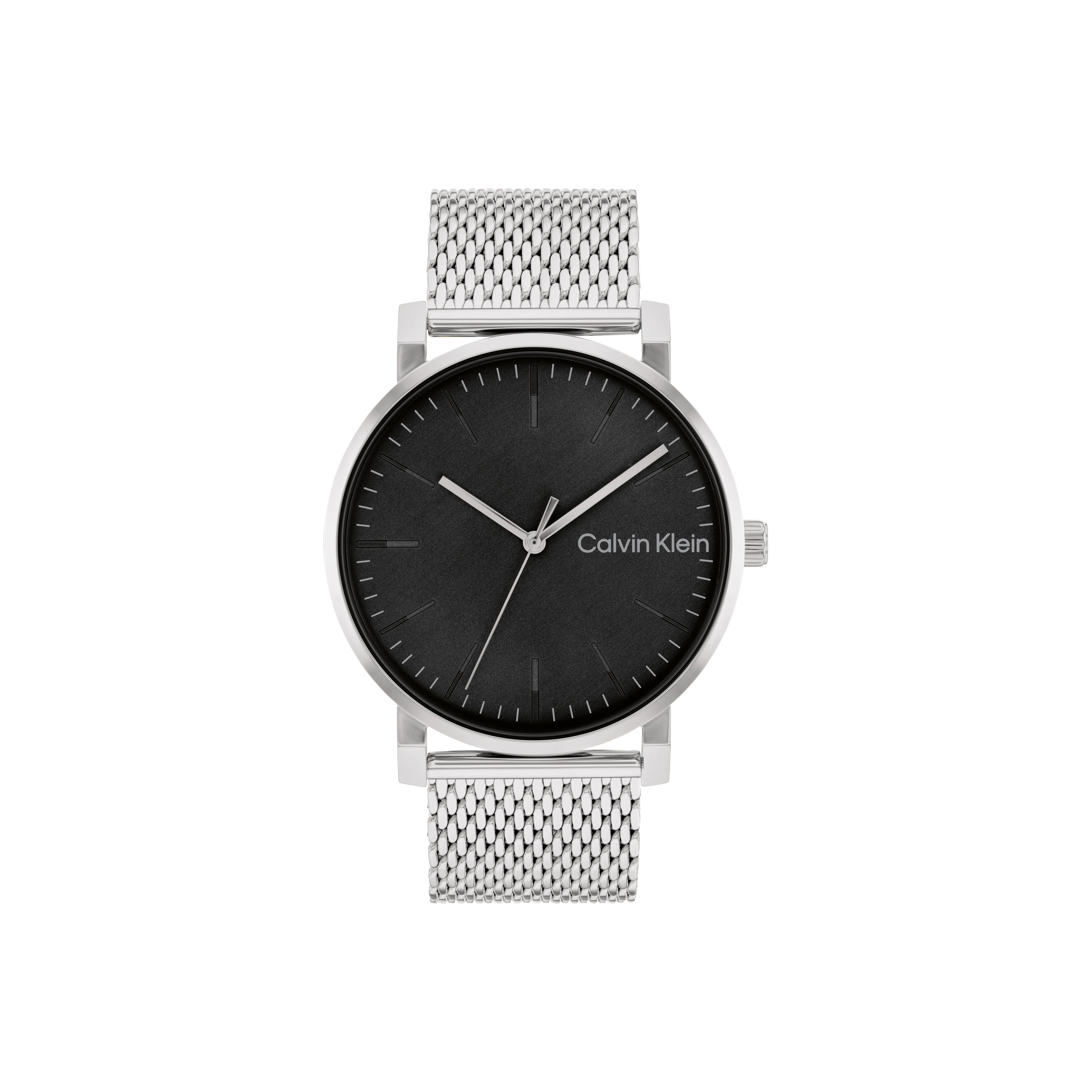 CK Calvin Klein Мужские часы Кварцевый механизм Ремешок из нержавеющей стали Черный циферблат 25200260