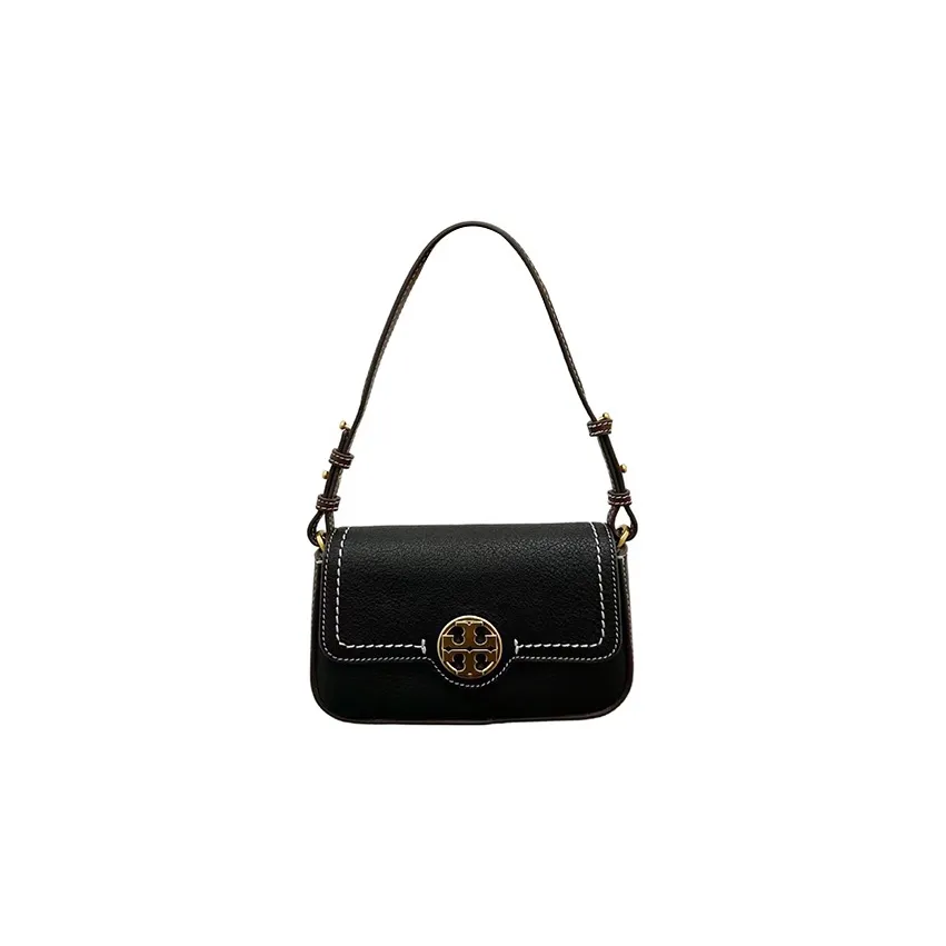 TORY BURCH Miller Leather Messenger Bag Handbags Shoulder Bags Women's Black