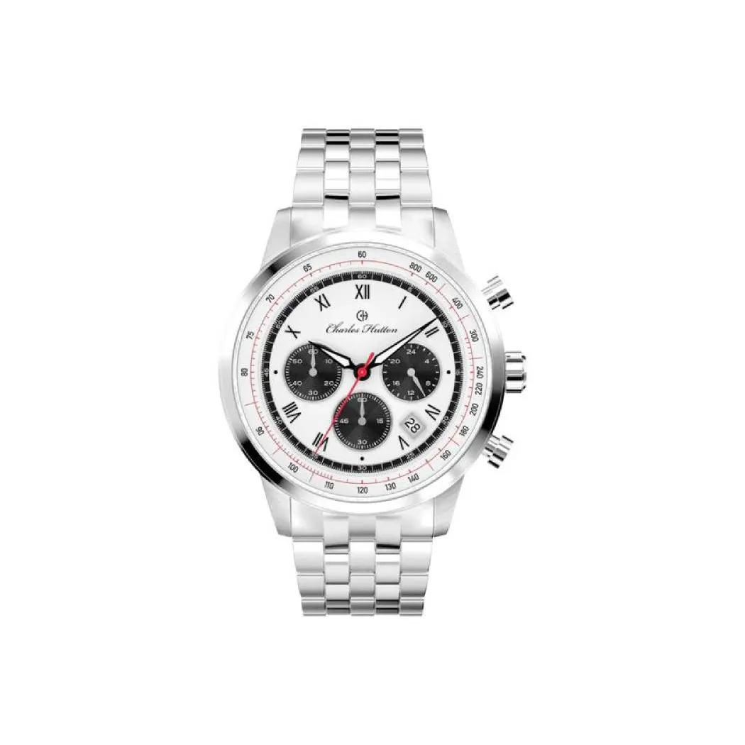 CHARLES HUTTON Кварцевый механизм Мужские часы 44mm*44mm*12mm Черный