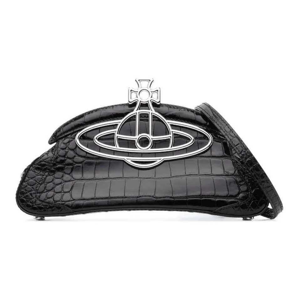 Vivienne Westwood Calfskin Shoulder Bag, Crossbody Bag, Clutch Regular Women's Black
