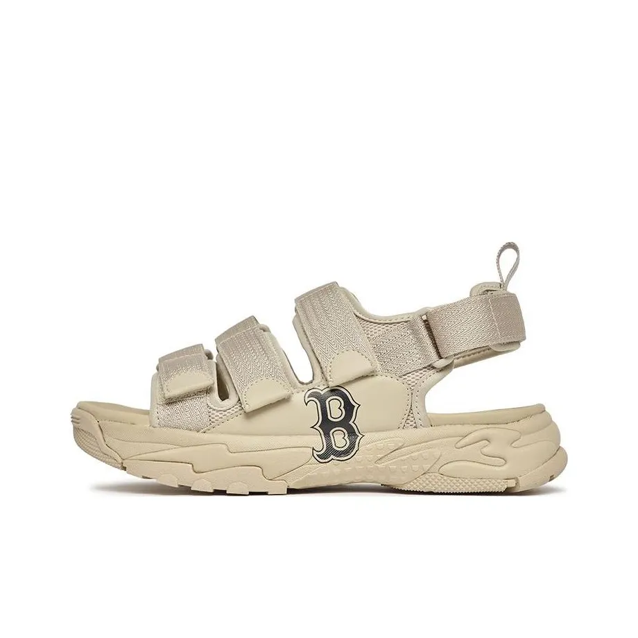 MLB Base Logo Сандалии Boston Red Sox Бостон Red Socks Команда Спортивные Сандалии Унисекс Бежевые