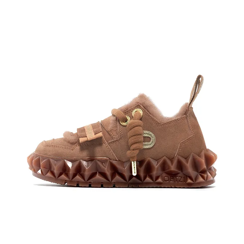 OETZI Низкий Топ Стильный Скейтбординг Унисекс Темно-Коричневый