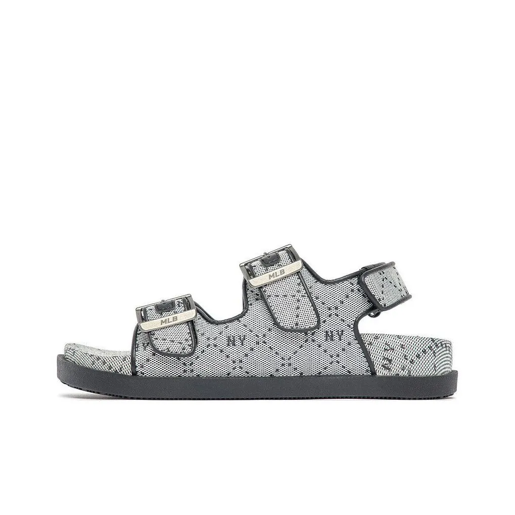 MLB Base Logo Сандалии Двойные Сандалии Jacquard DIA Monogram NEW YORK YANKEES Нью-Йорк Янкис Спортивные Сандалии Унисекс Серый