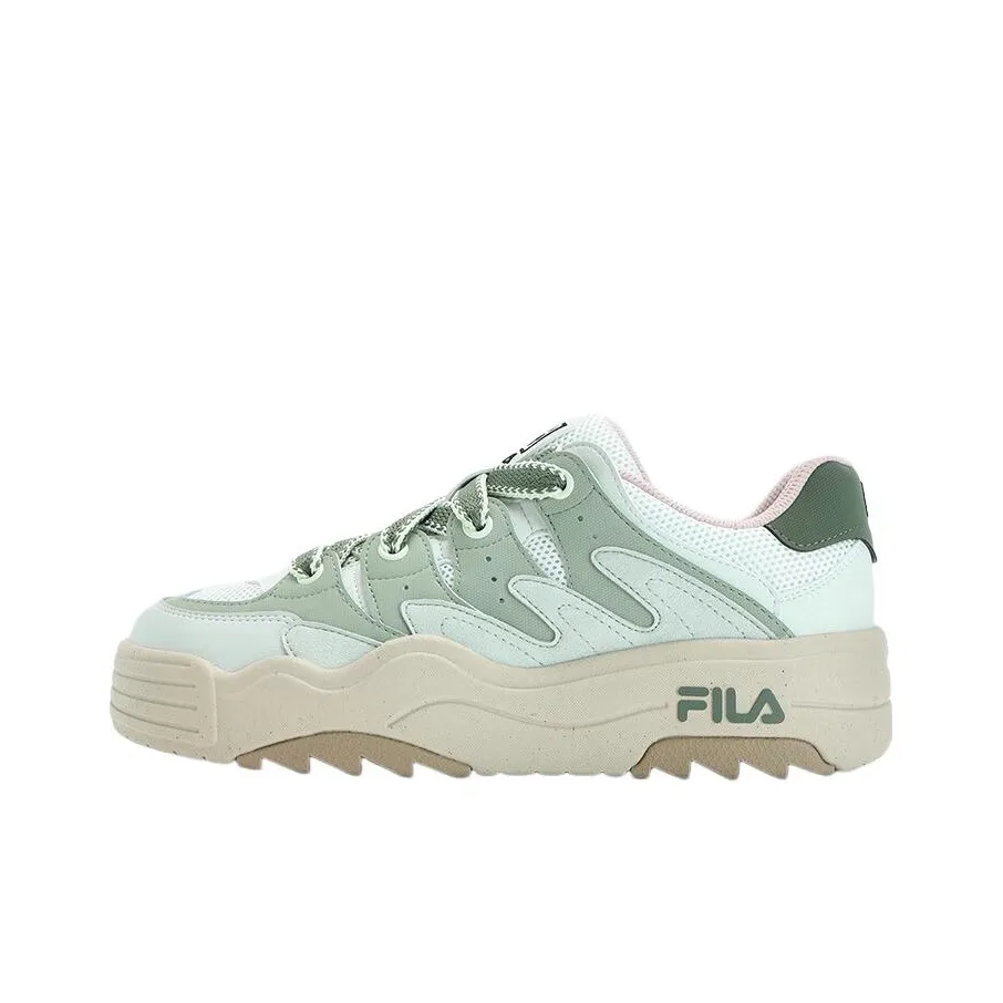 FILA Rosetta Colorful Обувь Амортизация Низкий Топ Скейтборд Кроссовки Женские Серый Желтый Зеленый