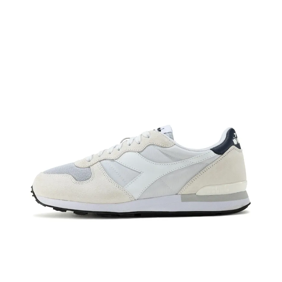 Diadora Cushioned Slip-Resistant Low-Top Casual Running Shoes Unisex Gray White