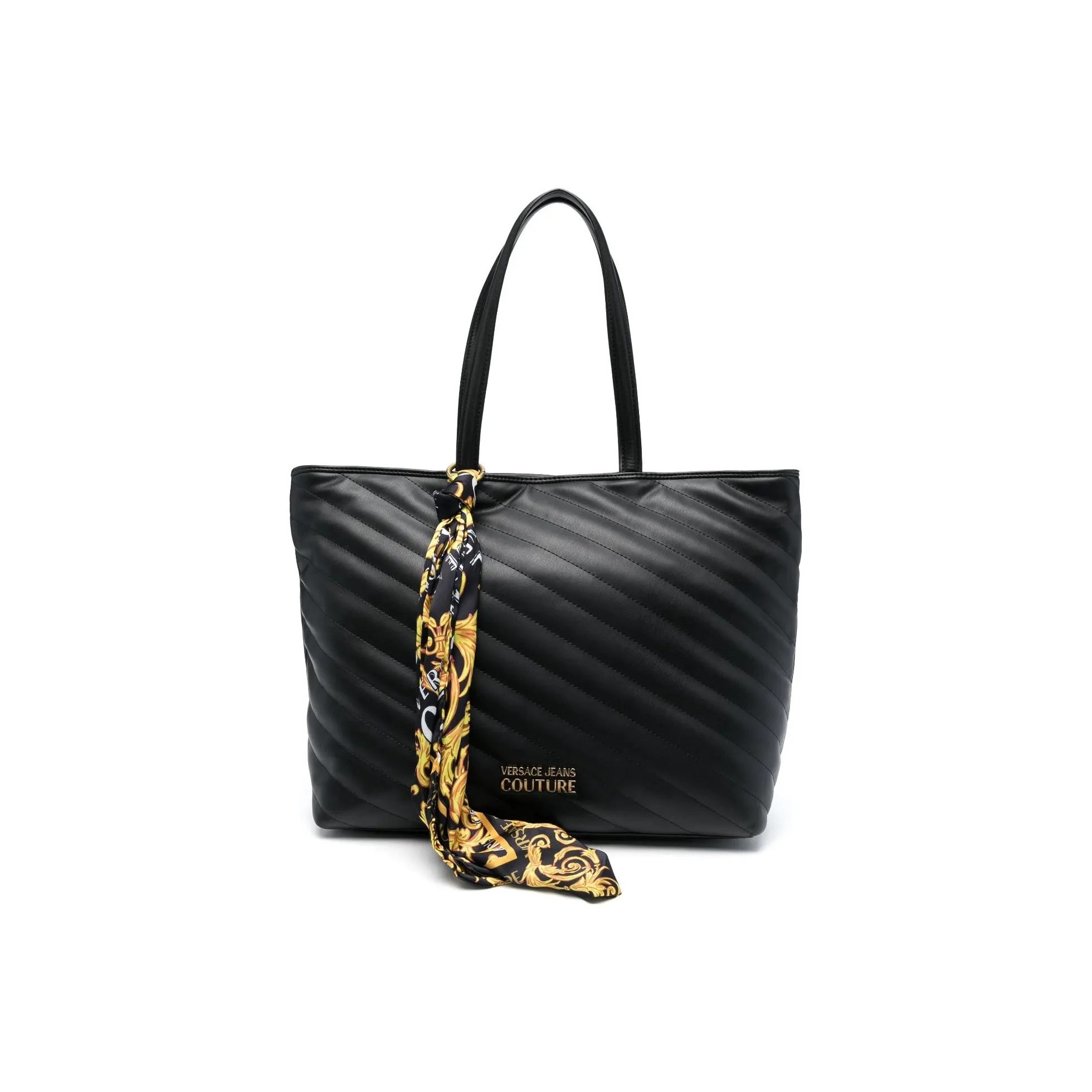 VERSACE JEANS COUTURE Polyester Tote Bag, Shopping Bag, Tote, Shoulder Bag Women's Black