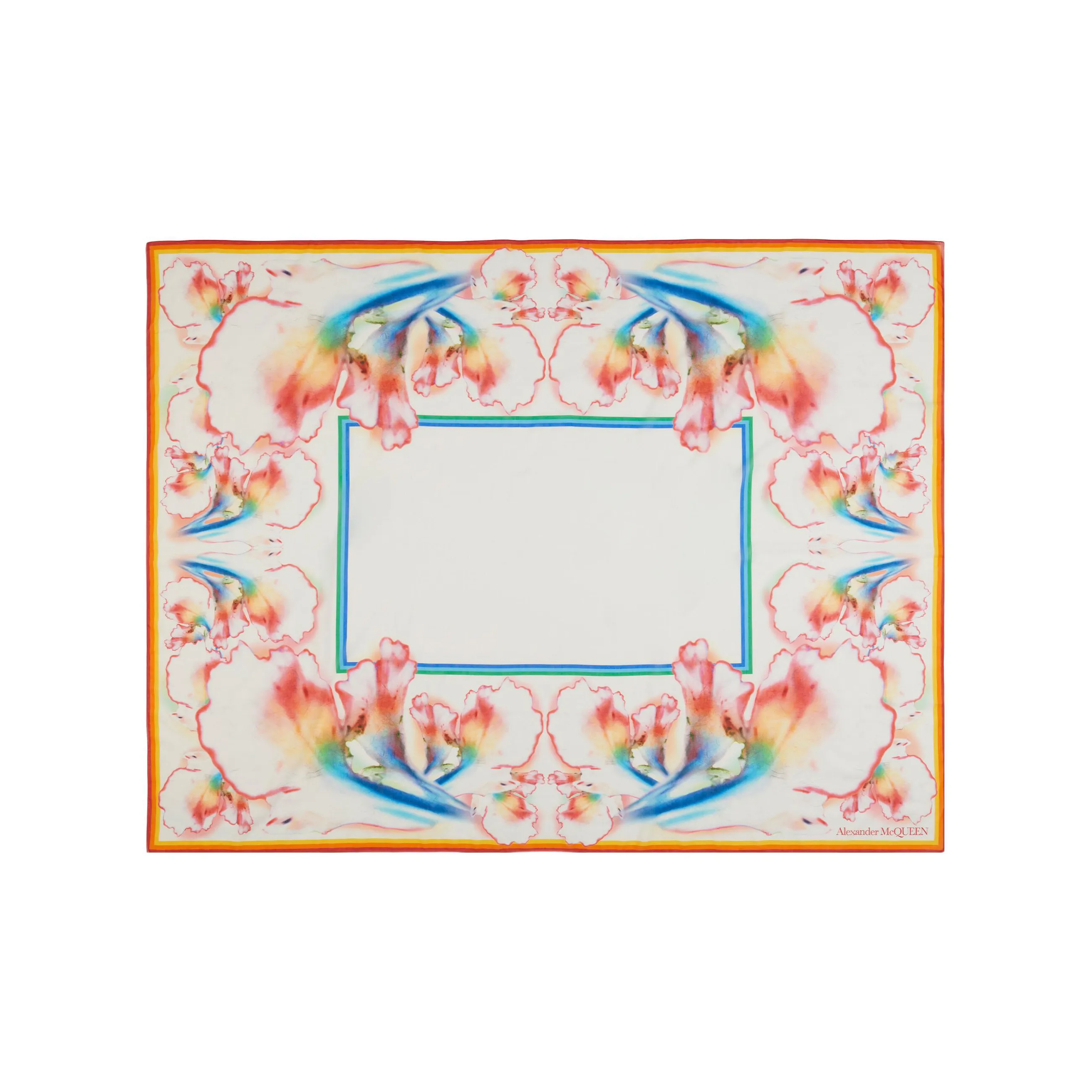 Alexander McQueen Solarised Garnet Rectangular-Shaped Scarf