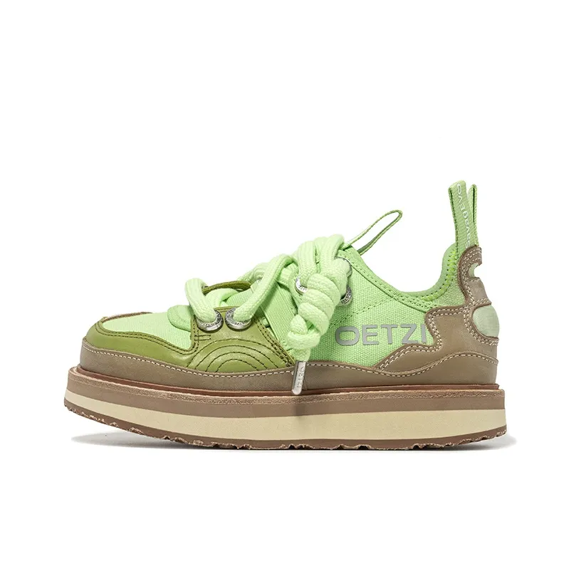 OETZI Combo Sole Series Low Top Sports Casual Shoes Women's Green & Gray