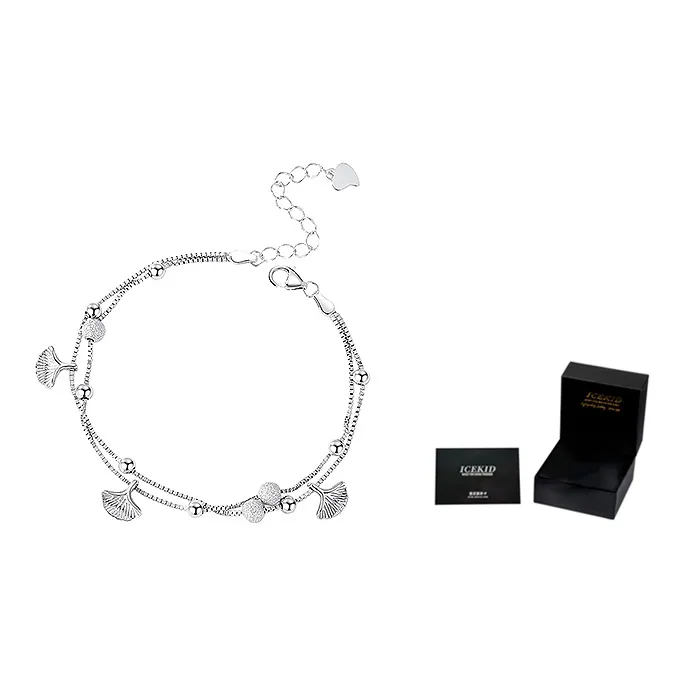 ICEKID S 990 Silver Anklets Women's