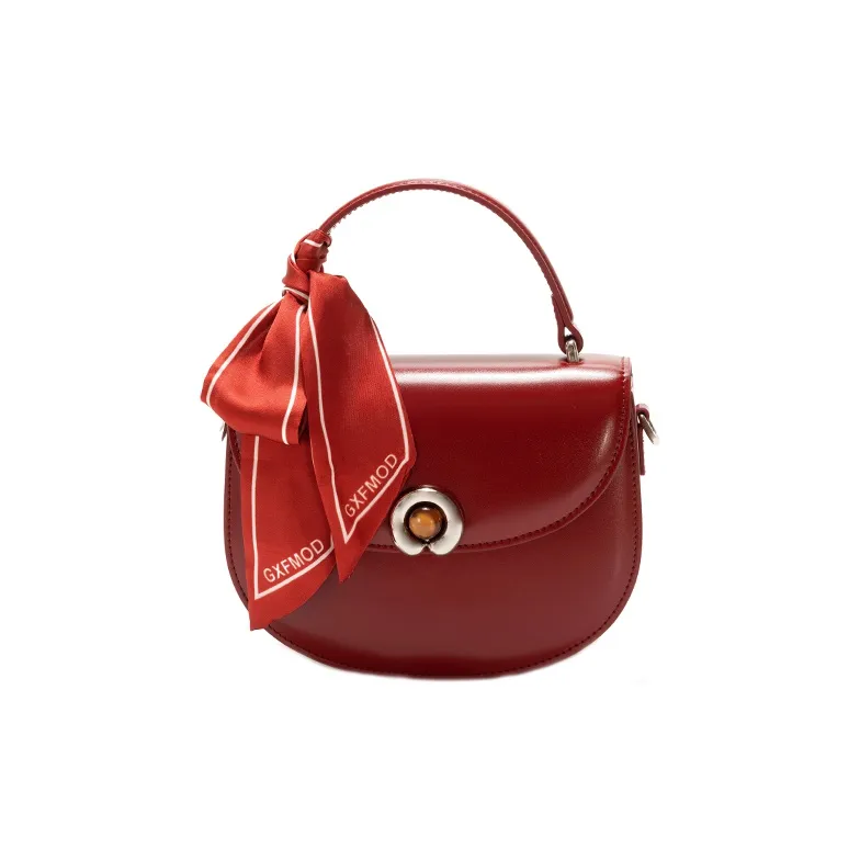 GXFMOD Корова Кожа Вечерняя Сумка Сумка Сумка через плечо Сумка через плечо Средняя Женская Красная