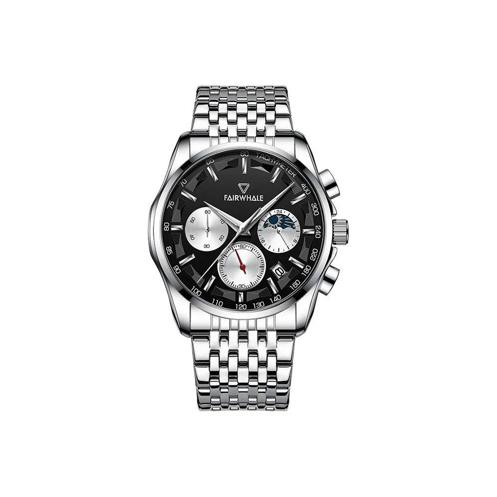 FAIRWHALE Driver Collection Мужские часы Кварцевый механизм Ремешок из нержавеющей стали Часы Мужские часы