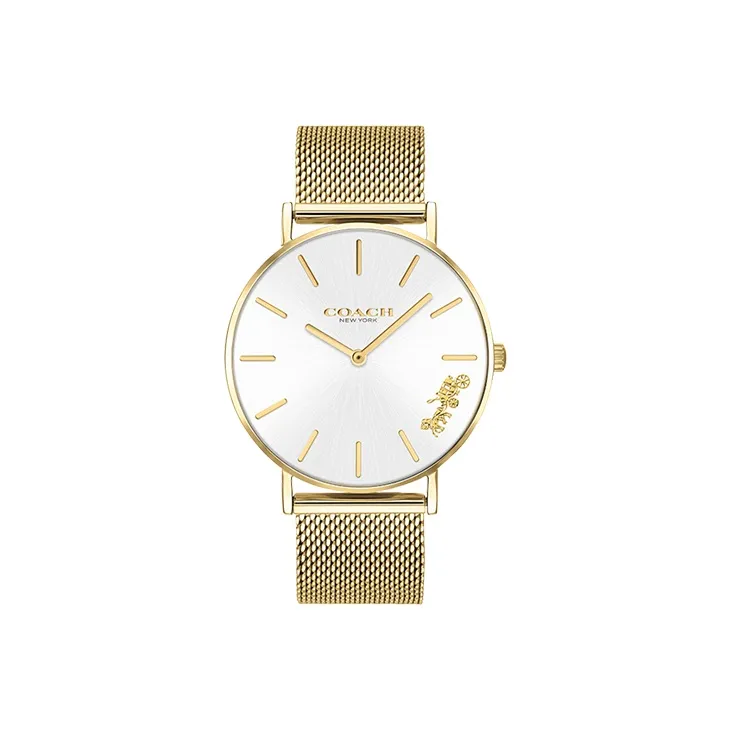 COACH Perry Women's Watch Кварцевый механизм ремешок из нержавеющей стали золотой циферблат