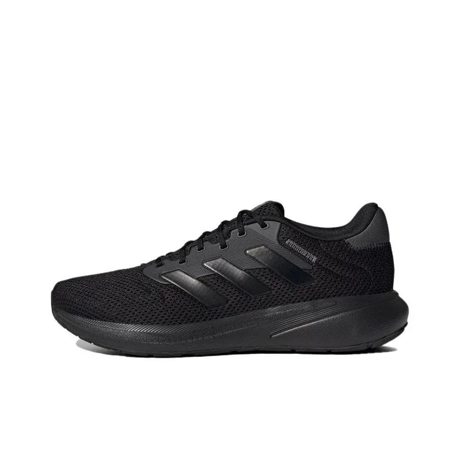 Adidas Response Slip Resistant Abrasion Resistant Breathable Low Top Casual Running Shoes Unisex Black Adidas Response Slip Resistant Аbrasion Resistant Дышащий Низкий Топ Повседневные Беговые Кроссовки Унисекс Черный