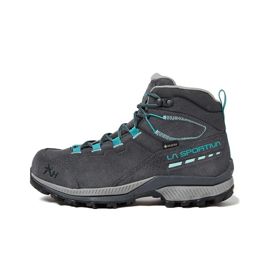 LA SPORTIVA TXHike Mid Leather Anti Slip Wear Resistant Mid Top Outdoor Shoes Unisex Carbon Gray Coral Green