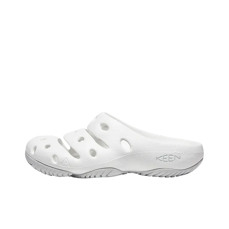 KEEN Yogui Artsfull Closed Toe Slippers, Clogs, River Trekking Shoes Women's White