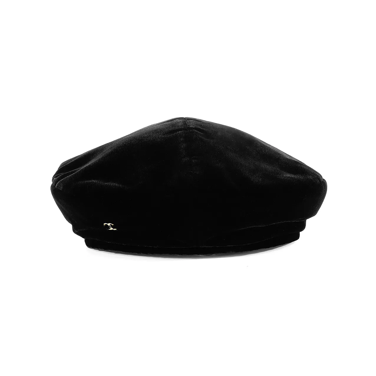 CHANEL Velour Berets Women's Black