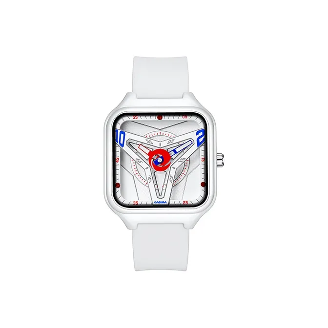 CASIMA Cyberpunk Collection Кварцевый механизм Силиконовый ремешок Часы Женские Белый циферблат CS2137 1