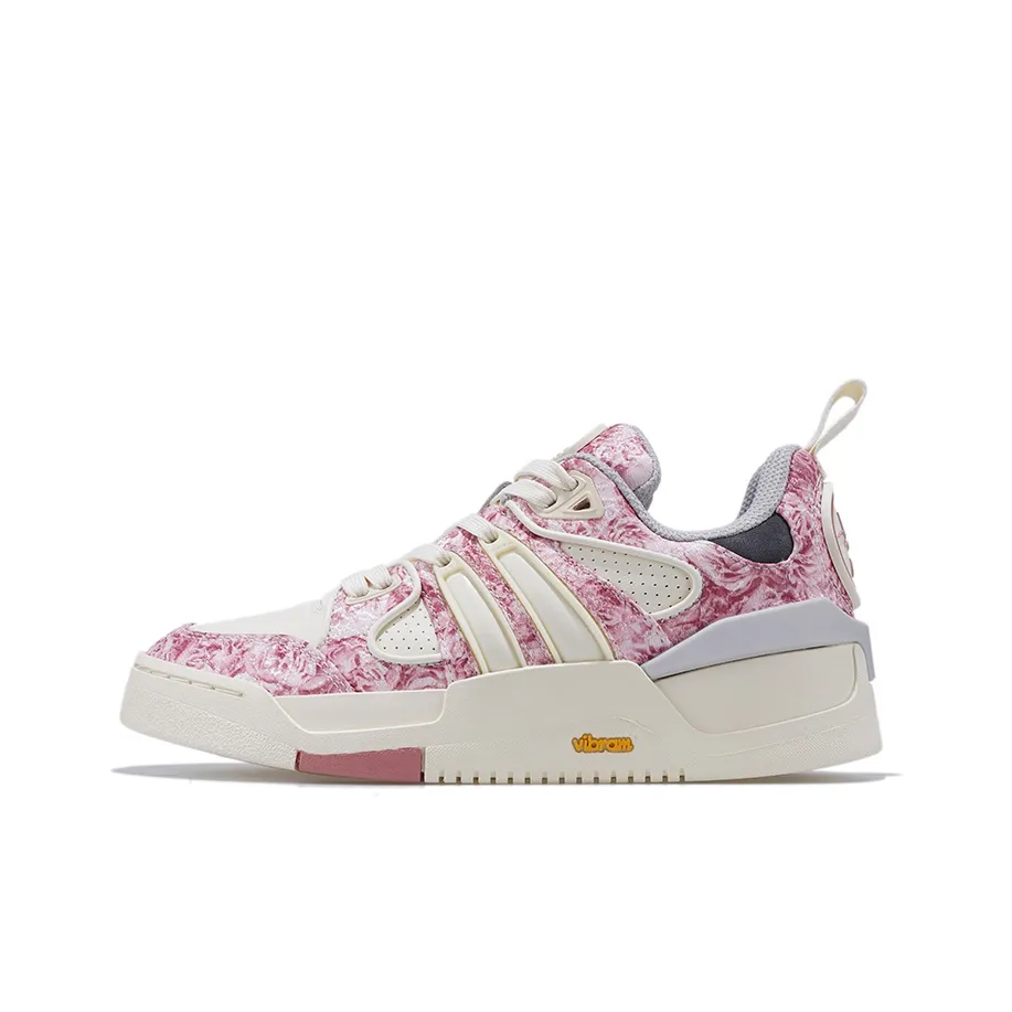 Jeremy Lin x Palladium Skate Slip-Resistant Abrasion-Resistant Low-Top Скейтбординг Кроссовки Женские Carnation Розовый Белый