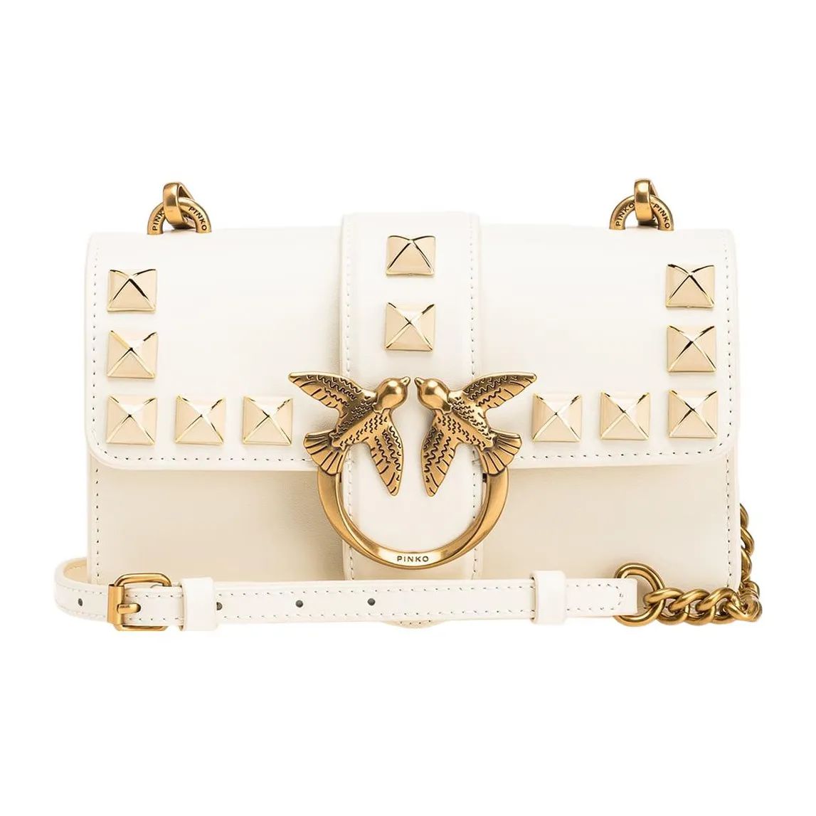 PINKO ПУ (полиуретан) Bird Сумка Swallow Сумка Сумка через плечо Women's White