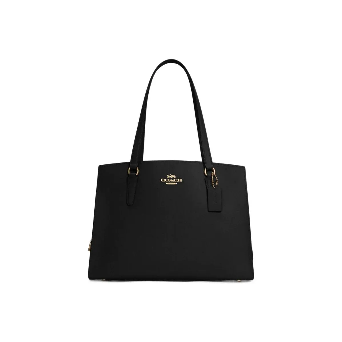 COACH Сумка через плечо из кожи большая женская черная