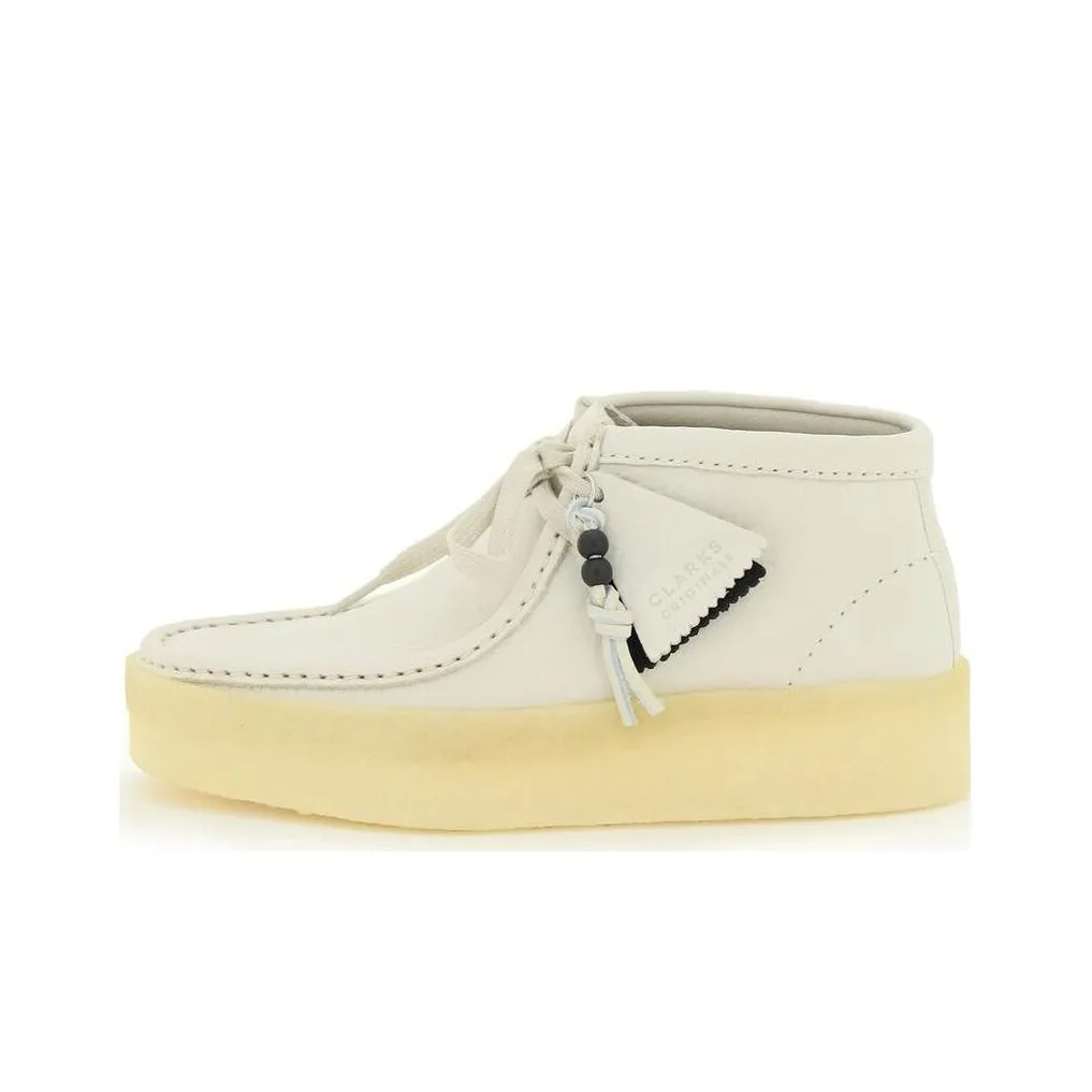 Clarks Originals Wallabee Cup Boot White Nubuck Women's