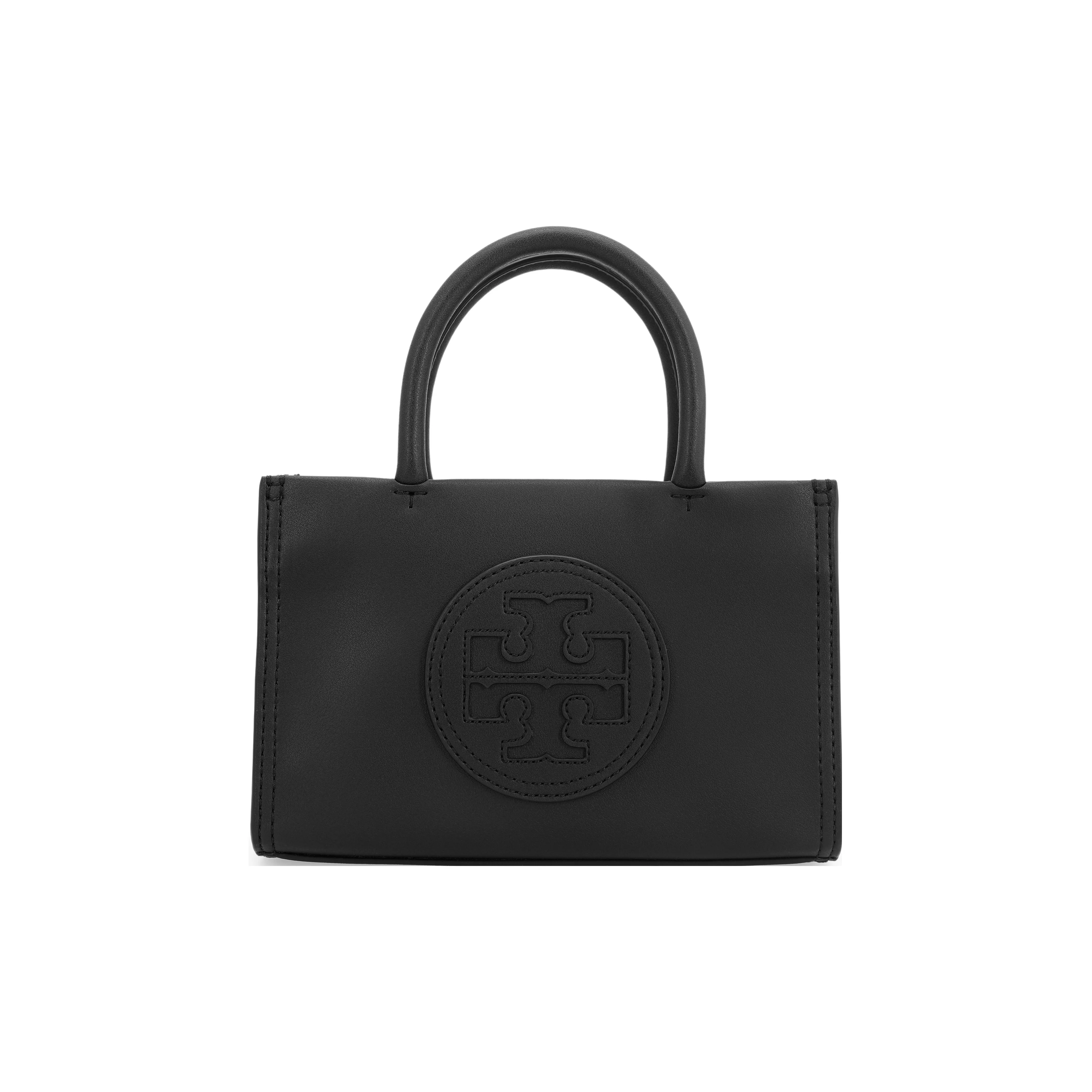 TORY BURCH Ella Leather Tote Bag Shopping Bag Shoulder Bag Crossbody Bag Handbag Mini Women's Black