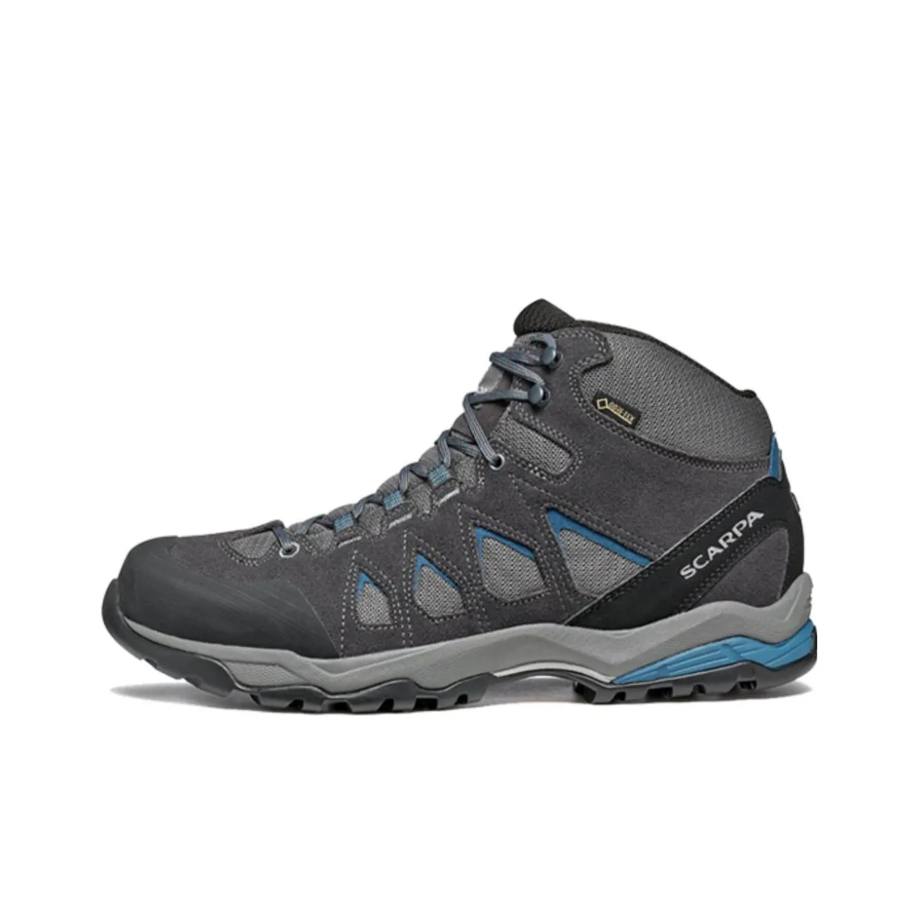 SCARPA Moraine MOLIN Slip-resistant Waterproof Lightweight MID Top Hiking Shoes Men's Blue Gray SCARPA Moraine MOLIN Противоскользящий Водонепроницаемый Легкий MID Топ Походная обувь Мужская Синий Серый