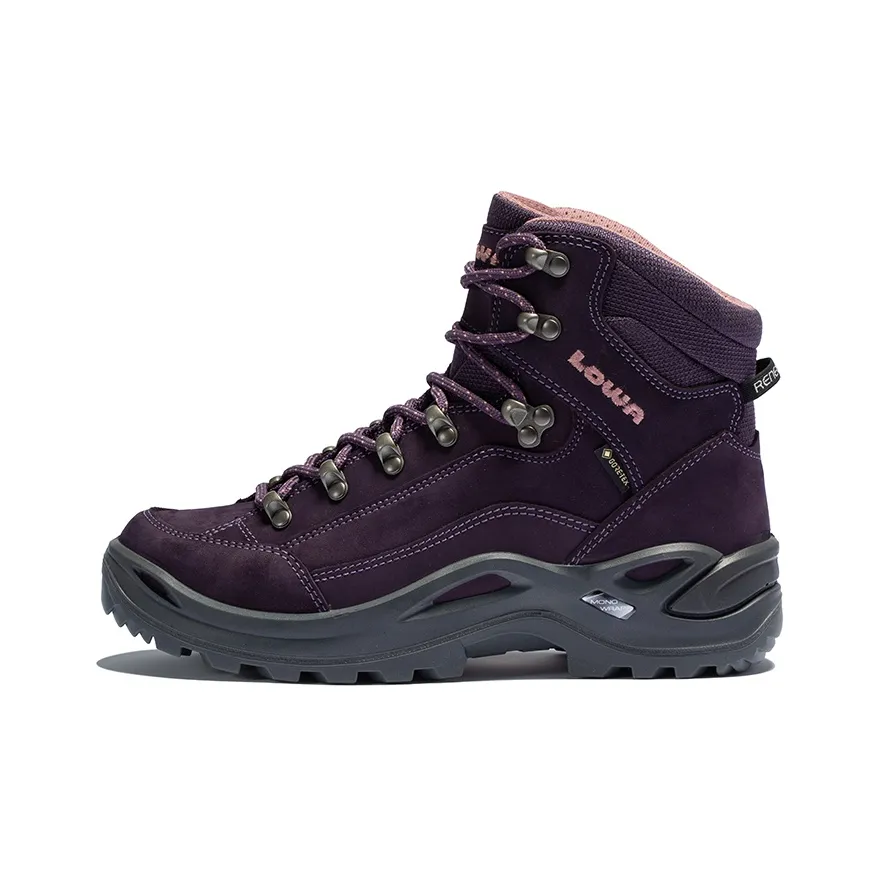 Lowa Renegade Outdoor Shoes Women's High Top Black/Purple