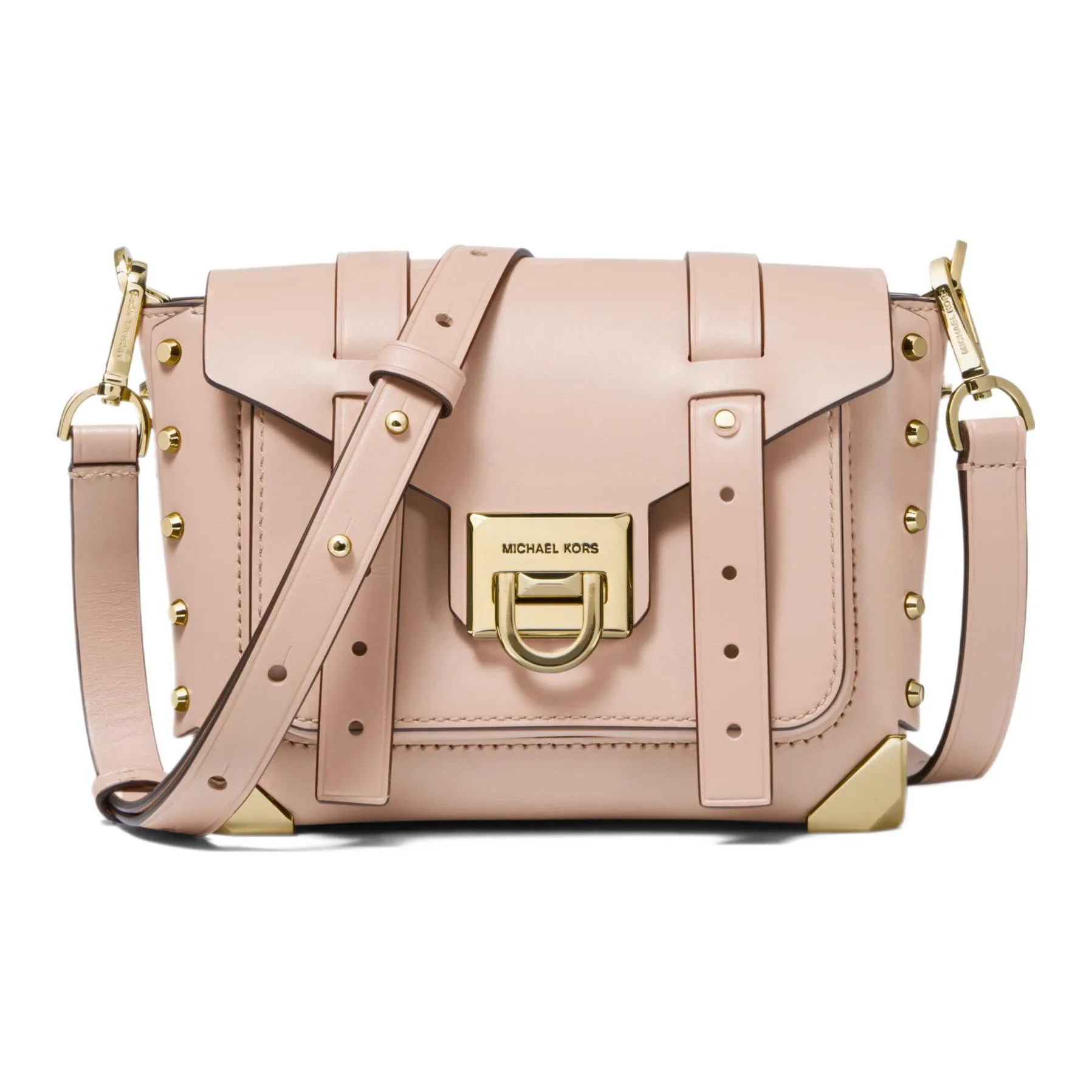 MICHAEL KORS Leather, Textile Satchel Bag, Crossbody Bag, Shoulder Bag Small Size Women's Pink